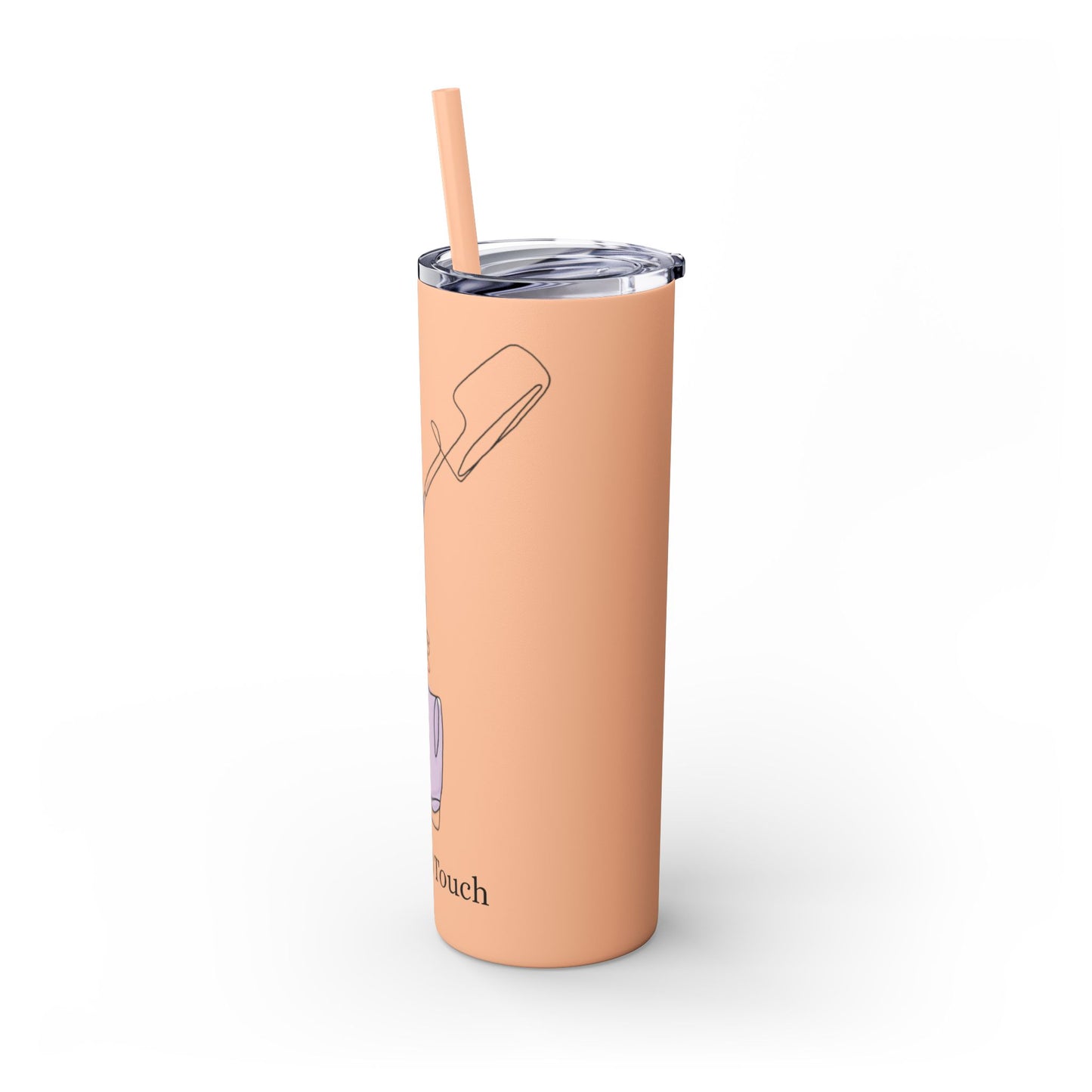 Tumbler delgado 20oz con sorbeto, Botella con esmalte violeta