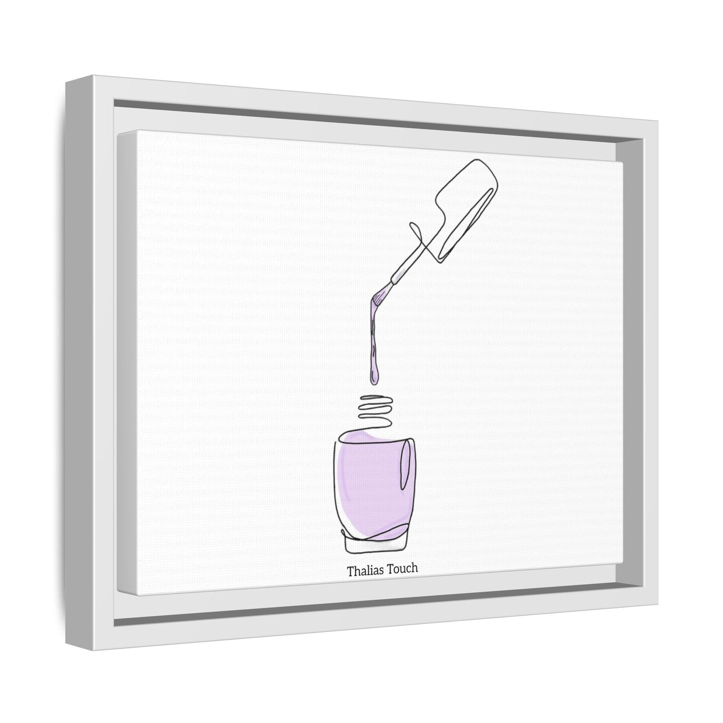 Pote de esmalte violeta, Canvas matte enmarcado