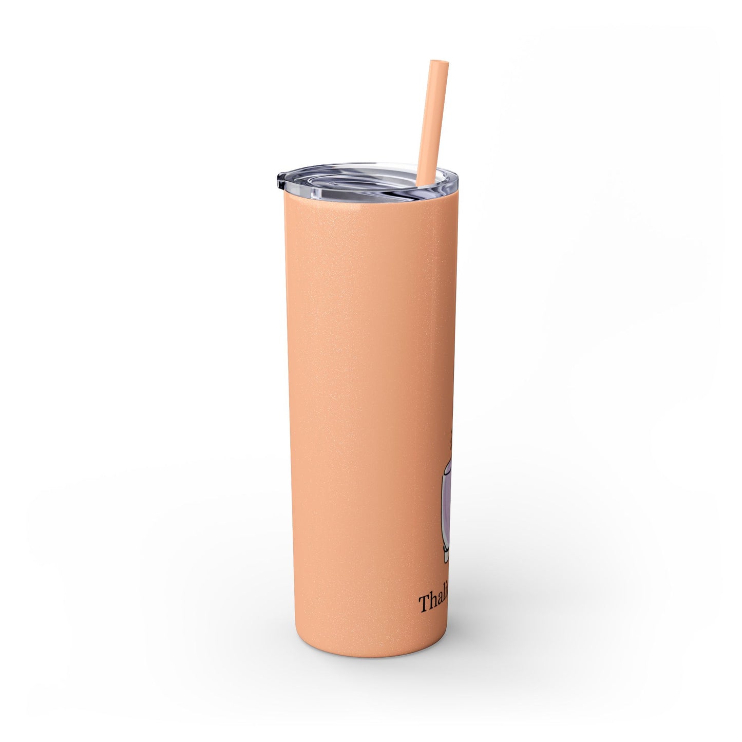 Tumbler delgado 20oz con sorbeto, Botella con esmalte violeta