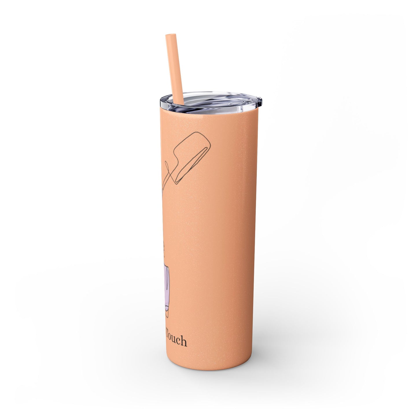 Tumbler delgado 20oz con sorbeto, Botella con esmalte violeta