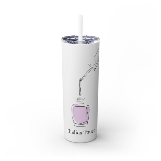 Tumbler delgado 20oz con sorbeto, Botella con esmalte violeta