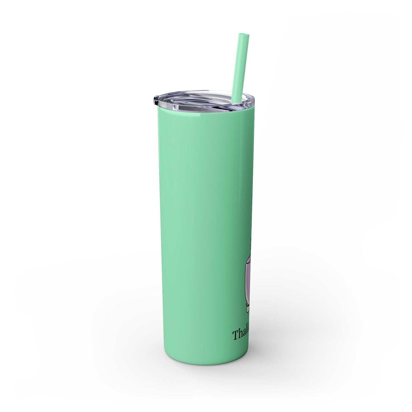 Tumbler delgado 20oz con sorbeto, Botella con esmalte violeta