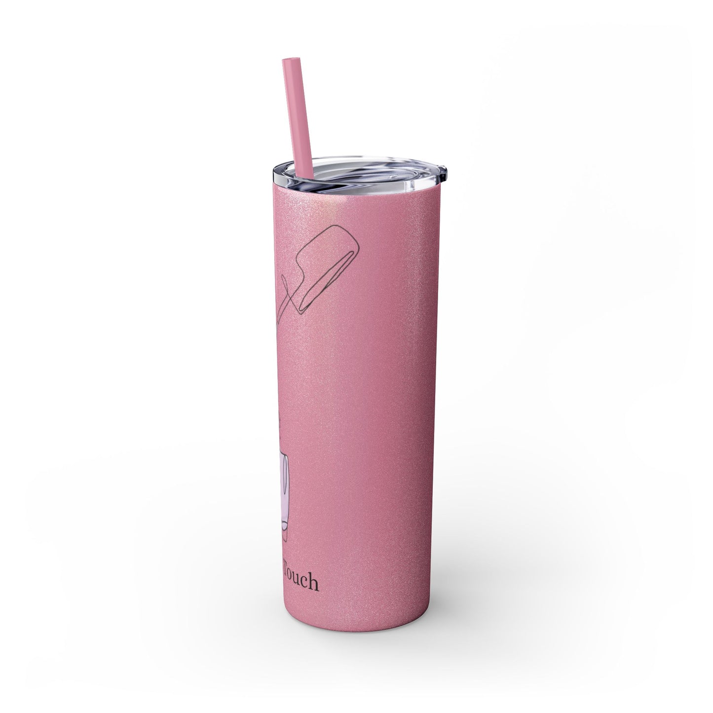 Tumbler delgado 20oz con sorbeto, Botella con esmalte violeta