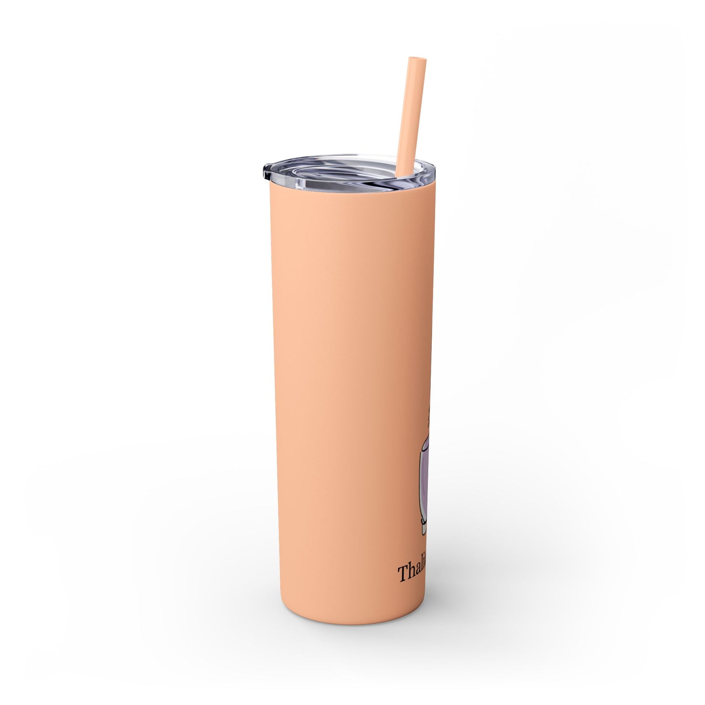 Tumbler delgado 20oz con sorbeto, Botella con esmalte violeta