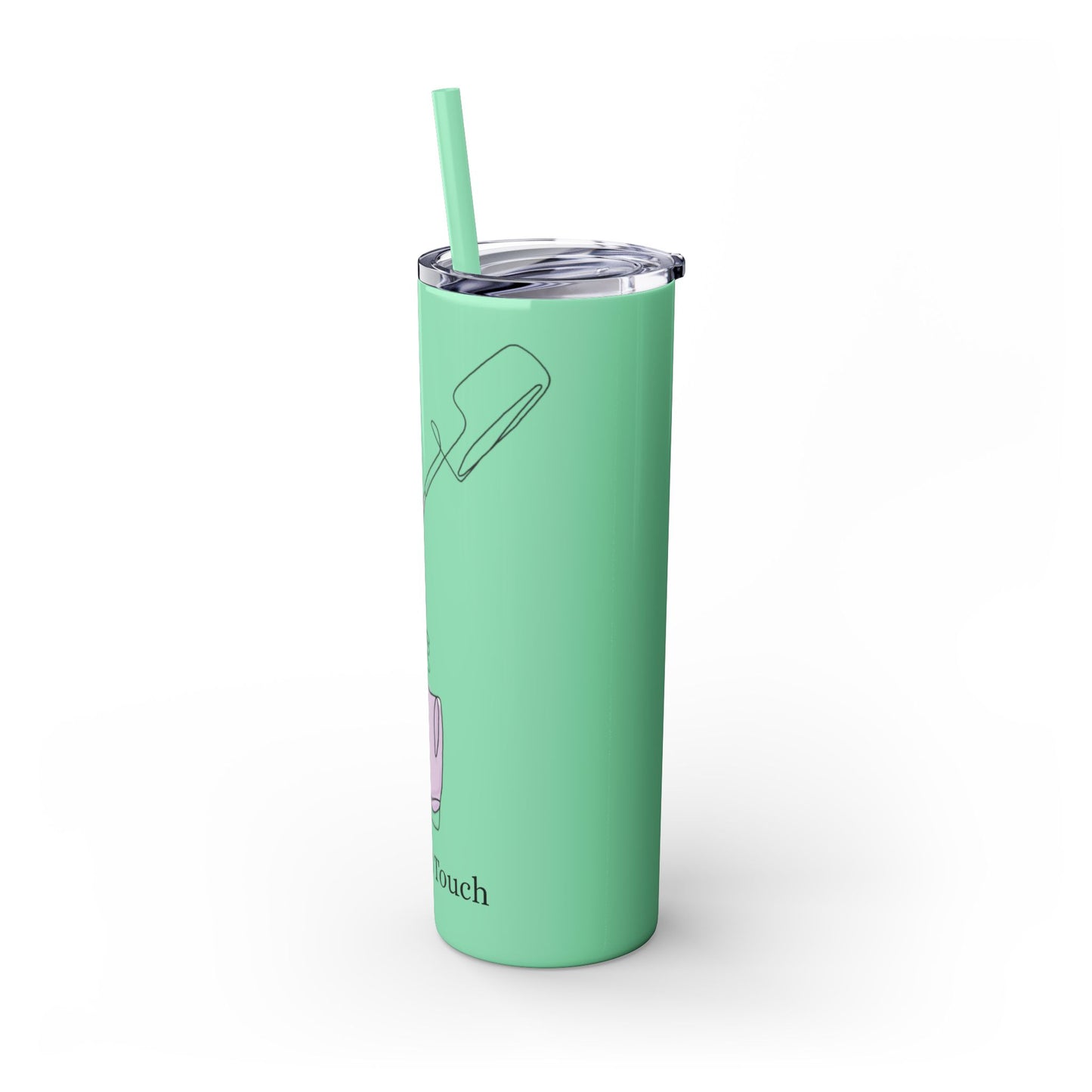 Tumbler delgado 20oz con sorbeto, Botella con esmalte violeta