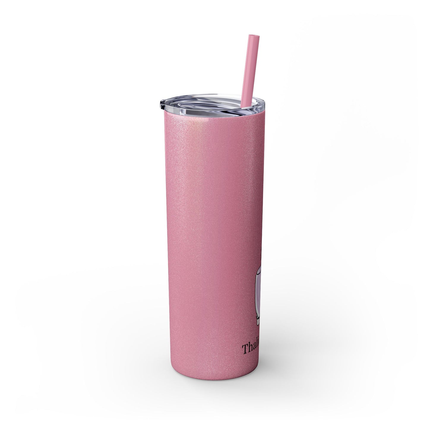 Tumbler delgado 20oz con sorbeto, Botella con esmalte violeta