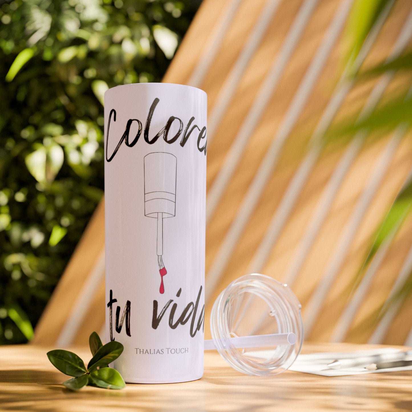 Tumbler Delgado con sorbeto 20oz, Colorea tu vida