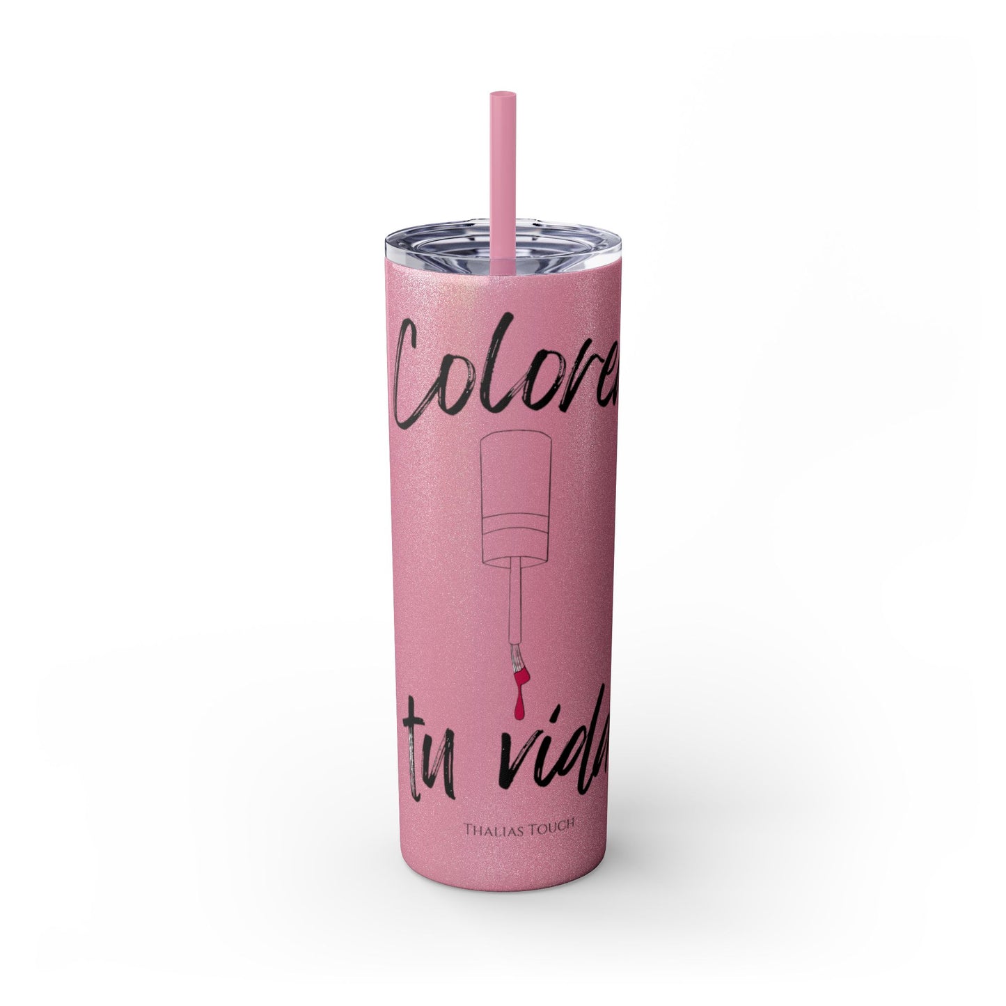 Tumbler Delgado con sorbeto 20oz, Colorea tu vida