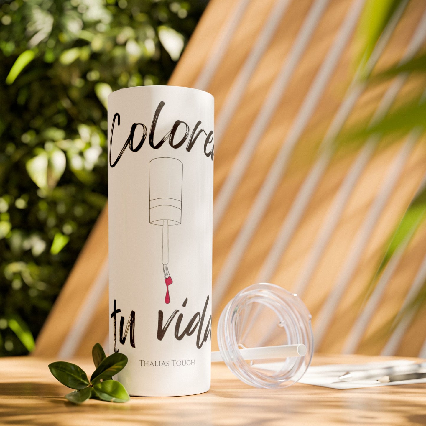 Tumbler Delgado con sorbeto 20oz, Colorea tu vida
