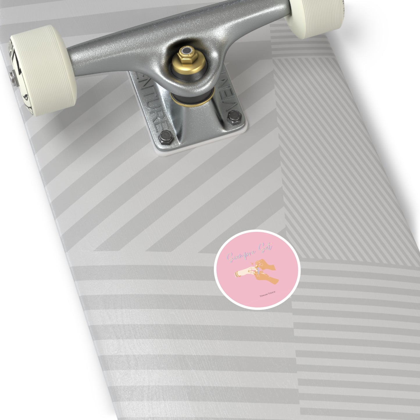 Sticker Rosa Redondo, Resistente al agua, "Siempre Set"