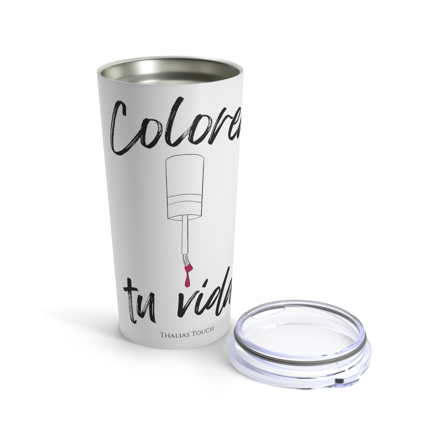 Tumbler Blanco 20oz, Colorea Tu Vida