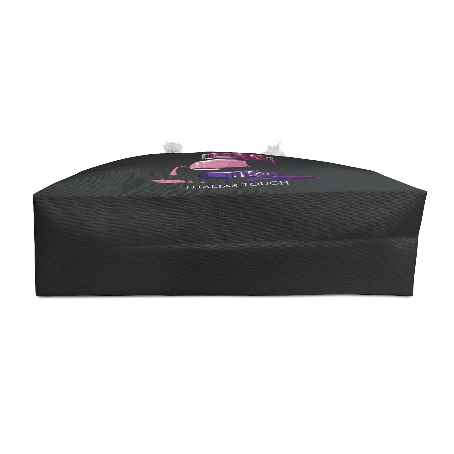 Tote Bag Grande, Negra, Botella de esmalte derramados