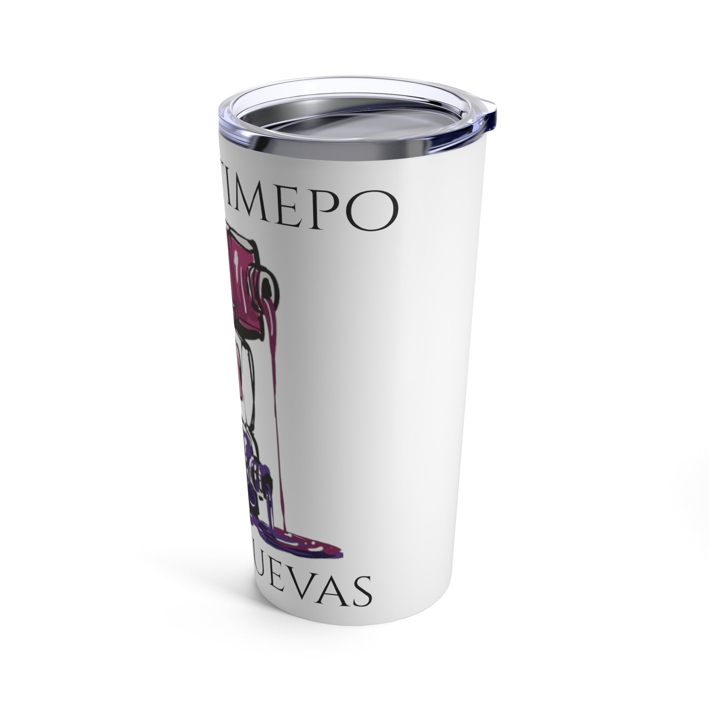 Tumbler Blanco 20oz, Mal Tiempo Uñas Nuevas