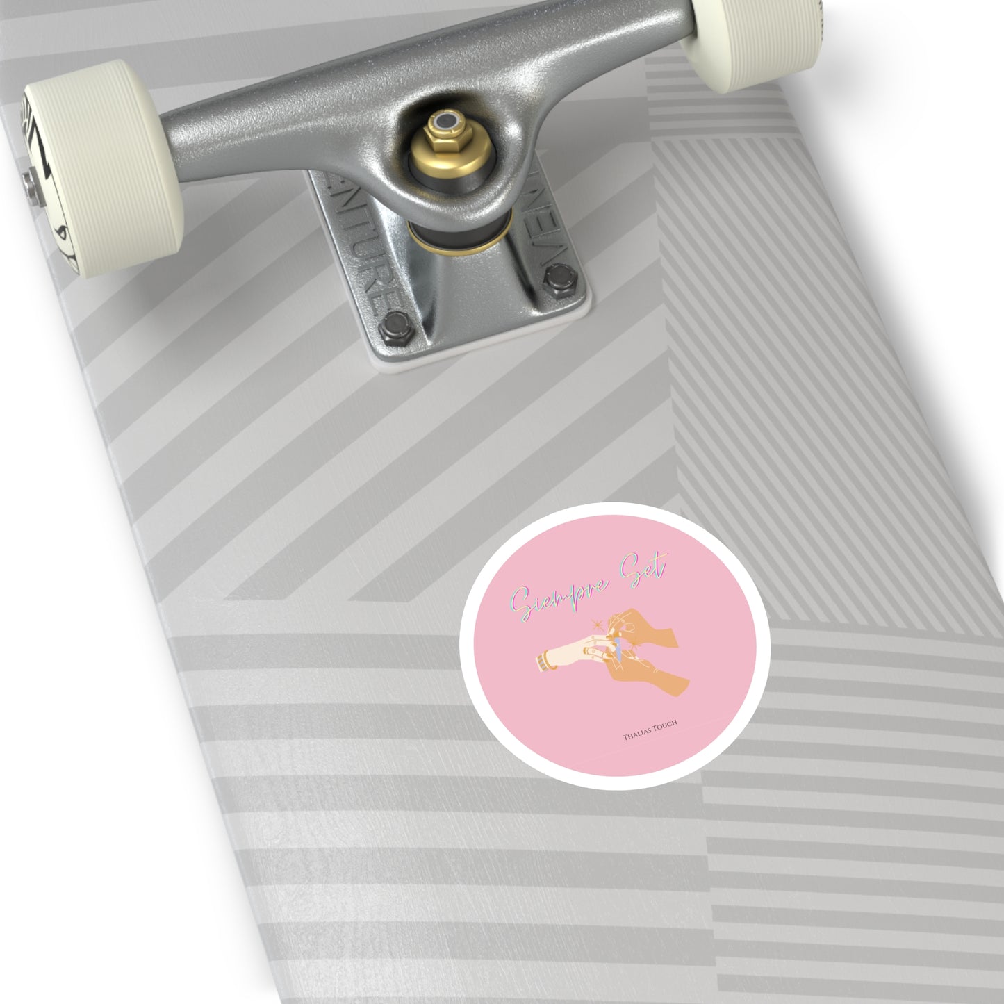 Sticker Rosa Redondo, Resistente al agua, "Siempre Set"