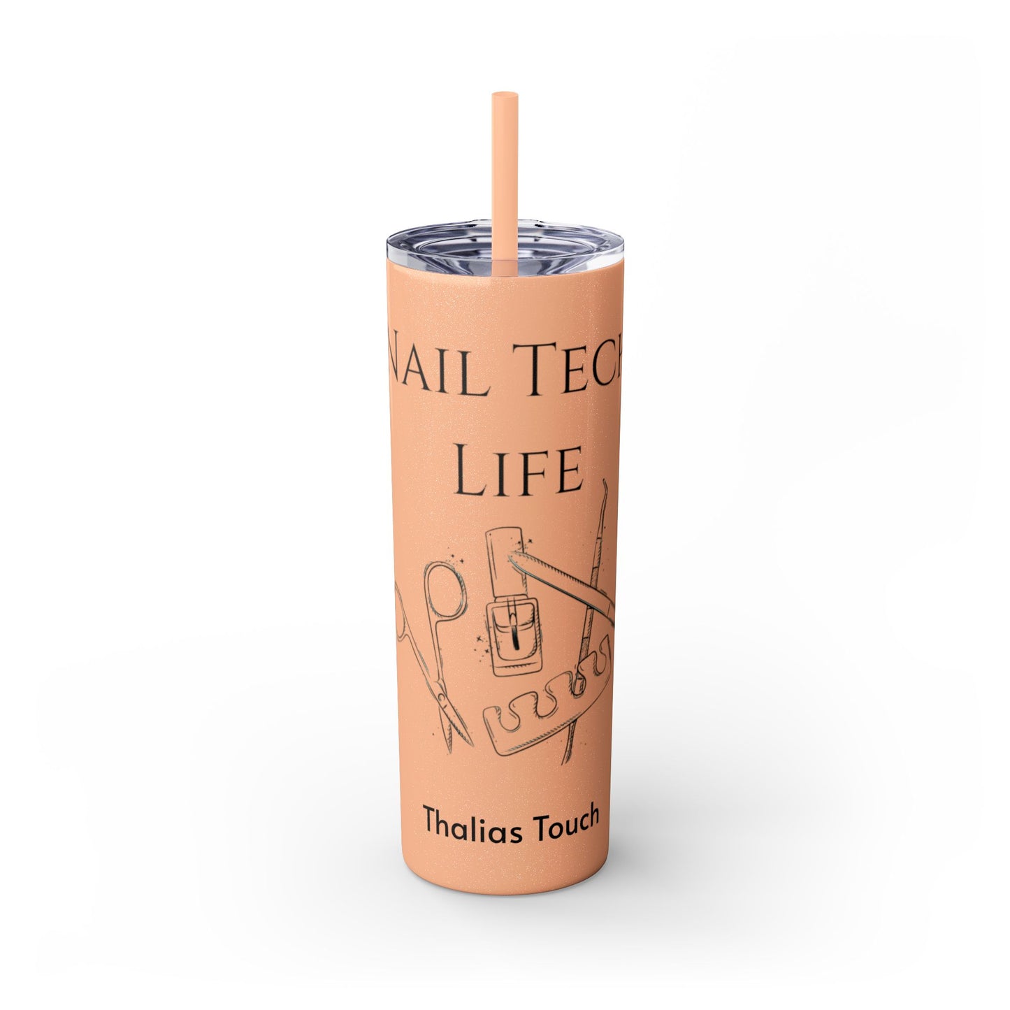Tumbler Delgado con sobeto 20oz, Nail Tech Life