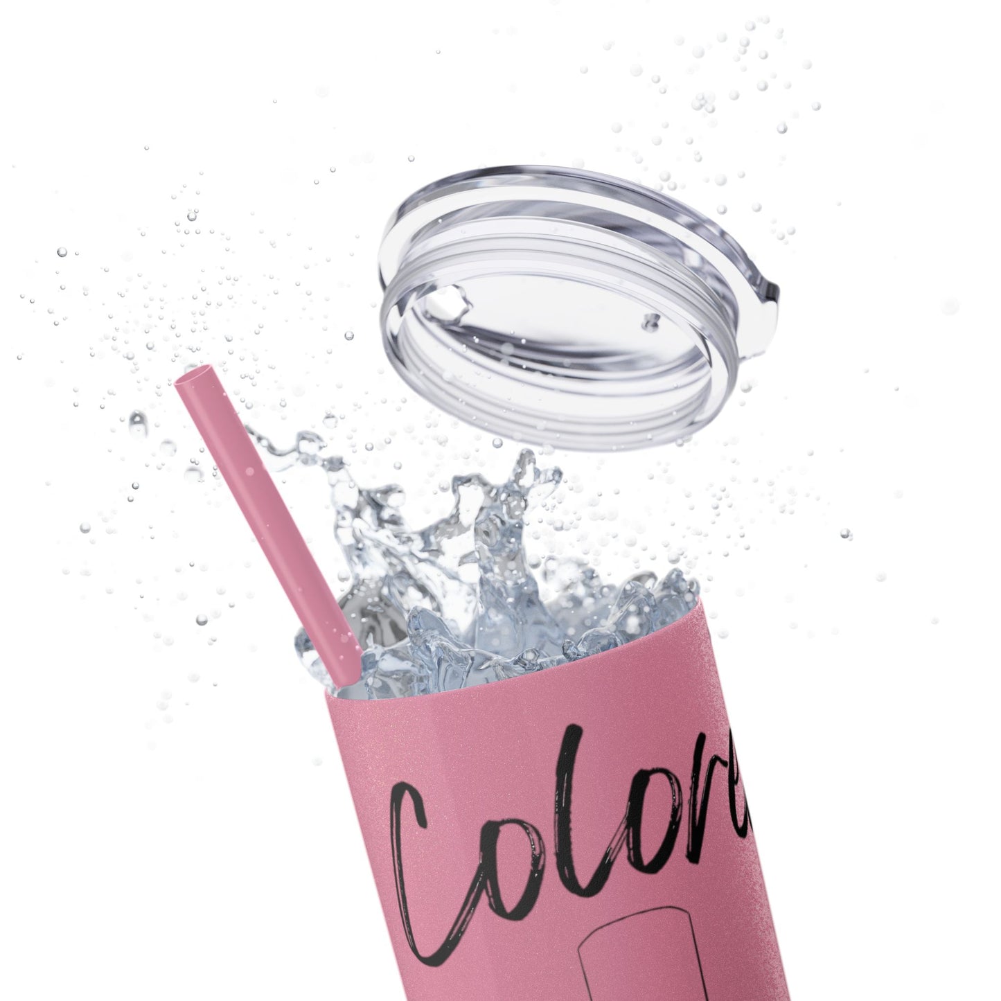 Tumbler Delgado con sorbeto 20oz, Colorea tu vida