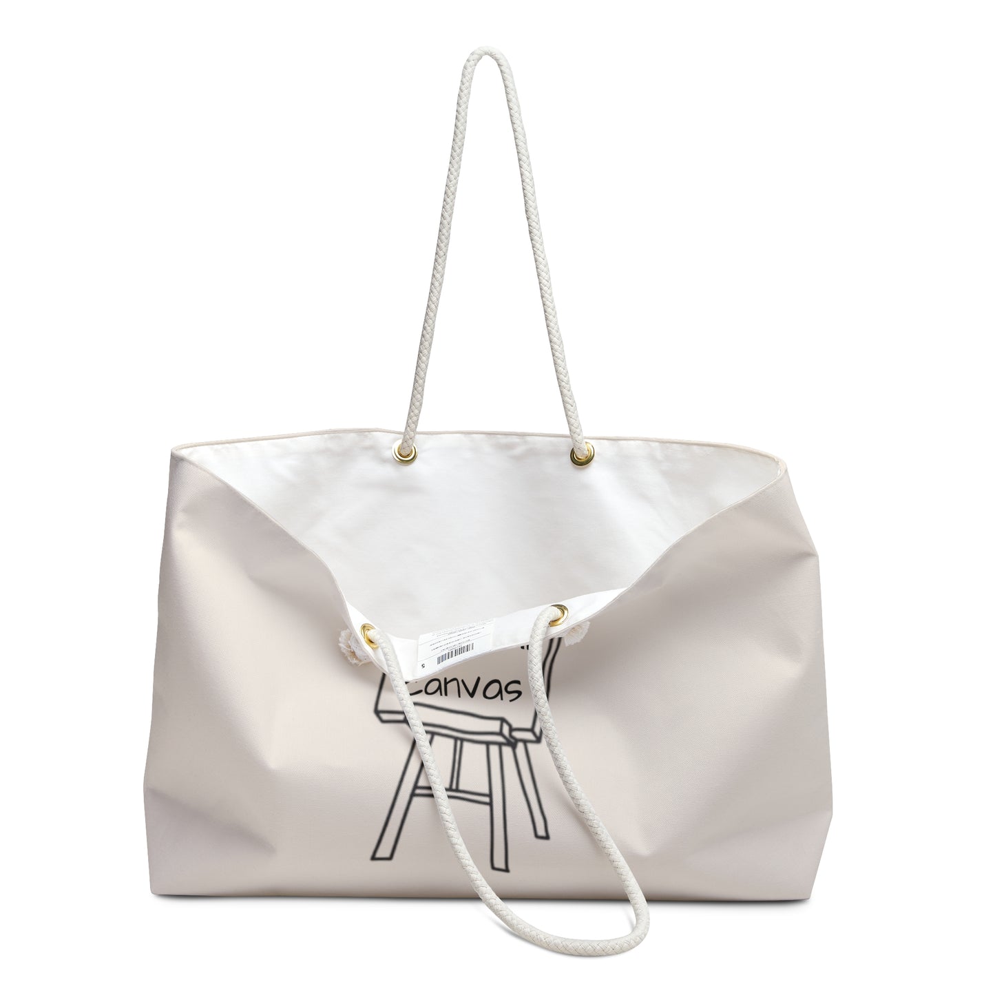 Tote Bag Grande, Color crema, Las uñas son mi canvas