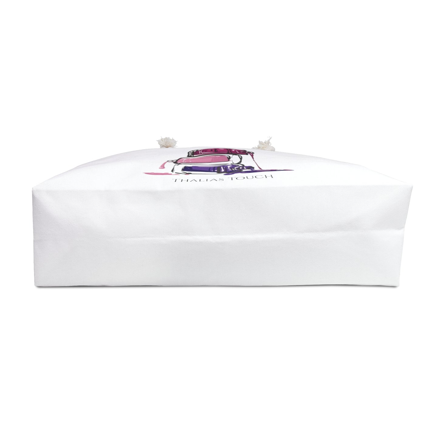 Tote Bag Grande, Blanco, Botellas de esmaltes derramados