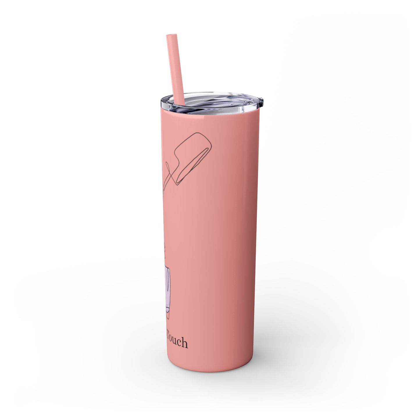 Tumbler delgado 20oz con sorbeto, Botella con esmalte violeta