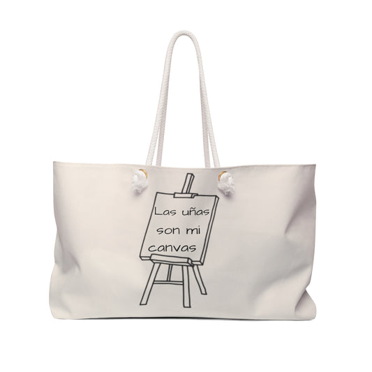 Tote Bag Grande, Color crema, Las uñas son mi canvas