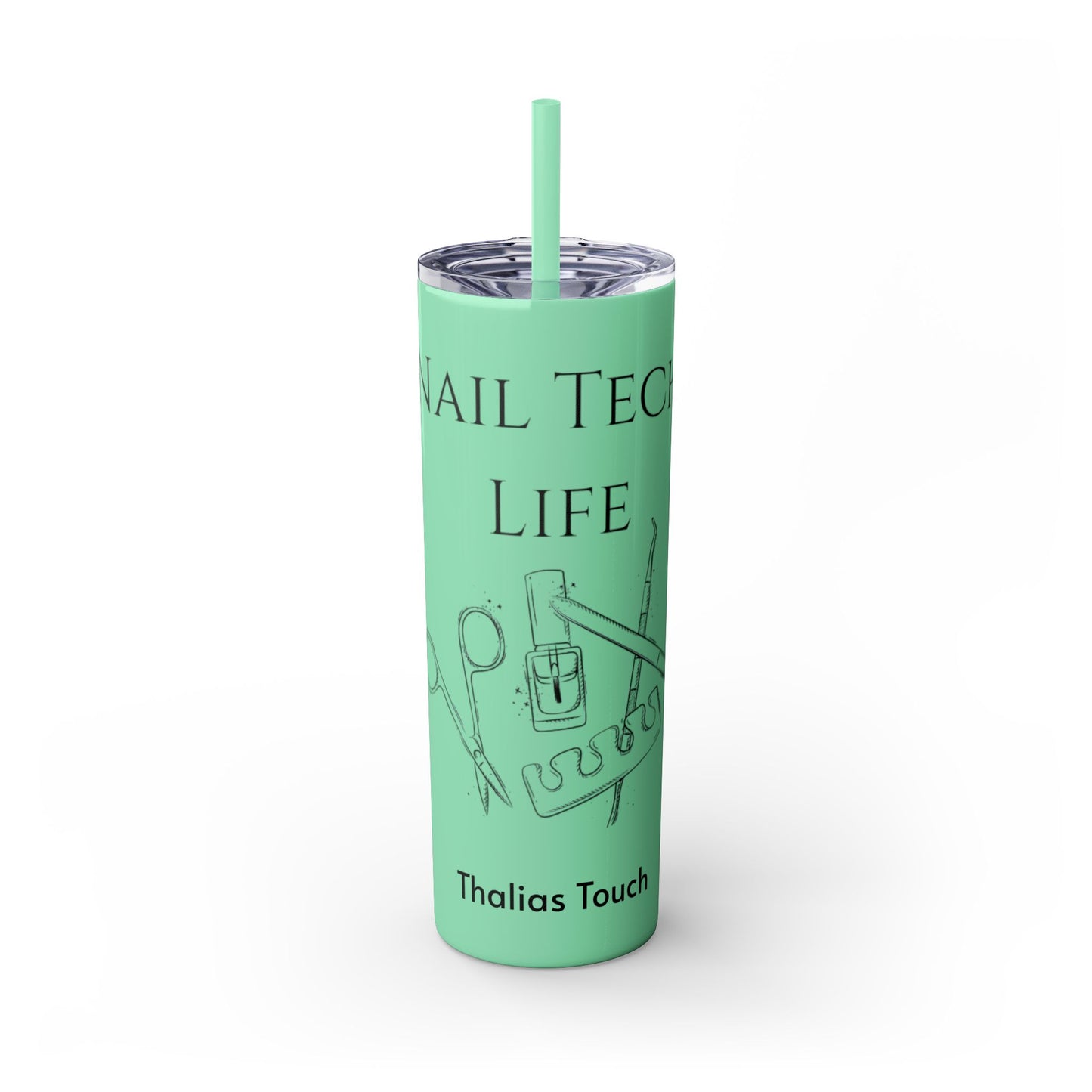 Tumbler Delgado con sobeto 20oz, Nail Tech Life