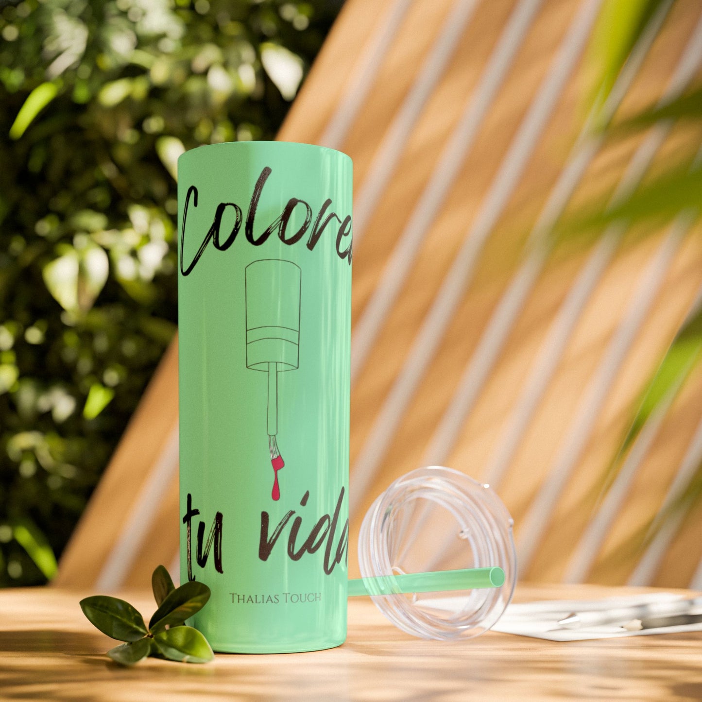 Tumbler Delgado con sorbeto 20oz, Colorea tu vida