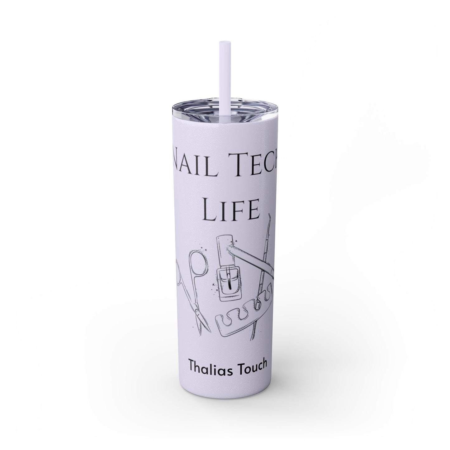 Tumbler Delgado con sobeto 20oz, Nail Tech Life