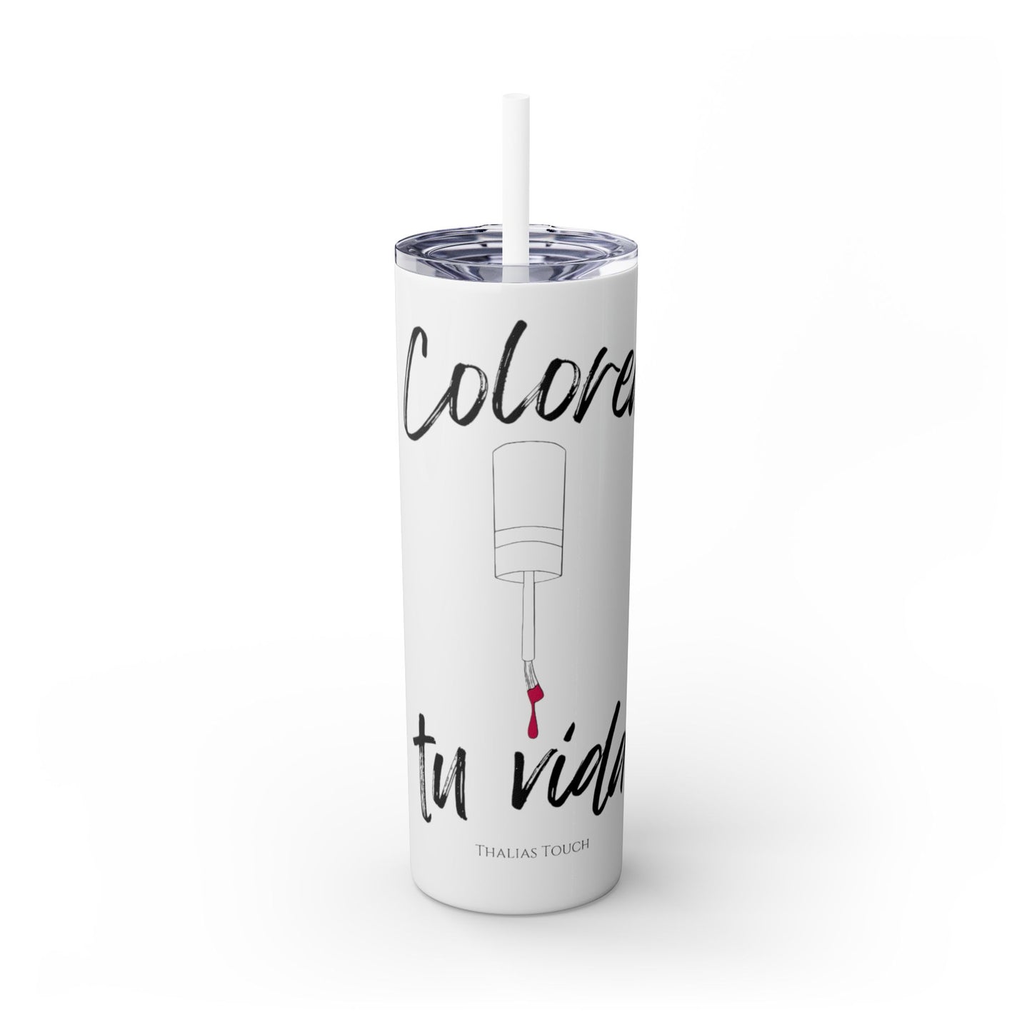 Tumbler Delgado con sorbeto 20oz, Colorea tu vida