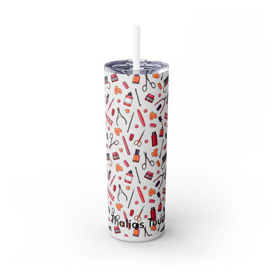 Tumbler Delgado 20oz con sorbeto, Materiales de uñas